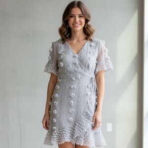 Chic Gray Women's Mini Dress